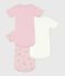Pack of babies' short-sleeved floral print cotton bodies variante 1