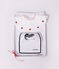 Babies' cotton bib with embroidered hearts white