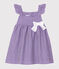 Baby Girls' Pinstriped Dress REAL purple/MARSHMALLOW white