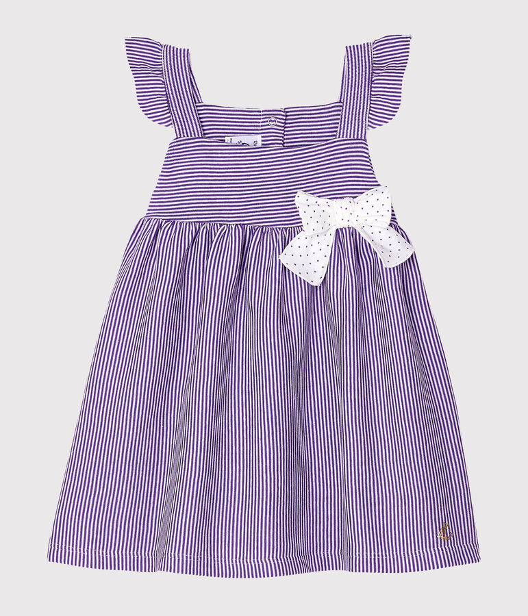 Baby Girls' Pinstriped Dress purple/white