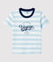 Boys' Short-Sleeved Cotton T-Shirt PLEINAIR /MARSHMALLOW