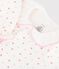 Babies' heart print tube knit pyjama suit white/multicolor