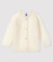 Baby girl's knitted cardigan MARSHMALLOW white