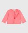 Babies' plain cotton cardigan pink