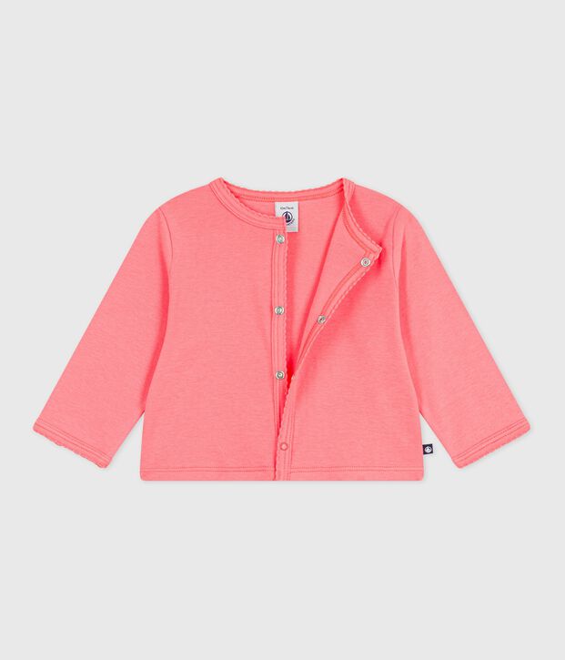 Babies' plain cotton cardigan FLAMAND
