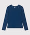 Women's Straight Round-Neck Cotton T-Shirt INCOGNITO blue