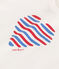 Babies' short-sleeved plain cotton T-shirt MARSHMALLOW white/MULTICO white