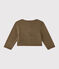 Baby girl's knit bolero SHITAKE brown