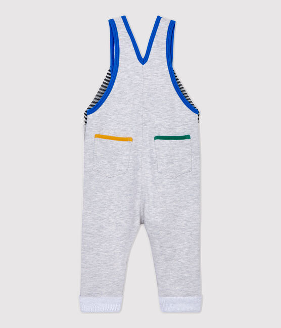 Babies' Fleece Dungarees BELUGA CHINE grey