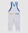 Babies' Fleece Dungarees BELUGA CHINE grey
