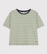 Women's Boxy Stripy Cotton T-Shirt