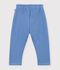 Babies' jogging bottoms in plain cotton blue