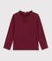 Children's long-sleeved plain T-shirt with a collar TRUFFE