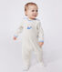 Babies' velour pyjama suit with a back opening