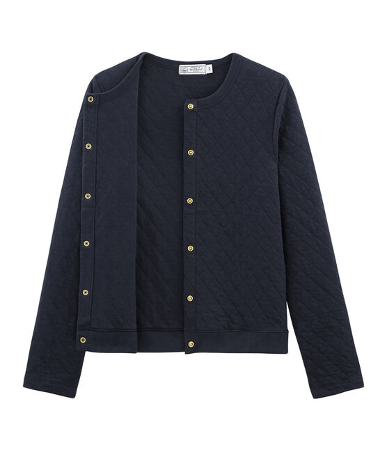 Women's Tube Knit Cardigan SMOKING blue