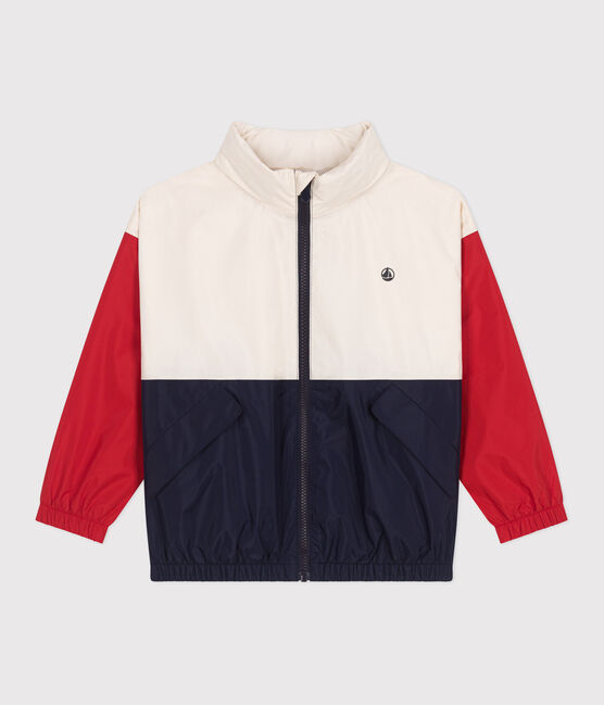 Children's windbreaker with a retractable hood AVALANCHE white/MULTICO