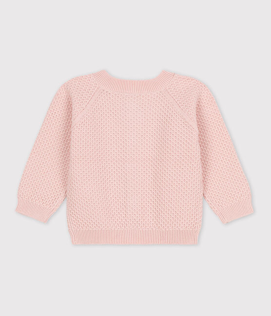 Babies' Cotton Knit Cardigan SALINE pink