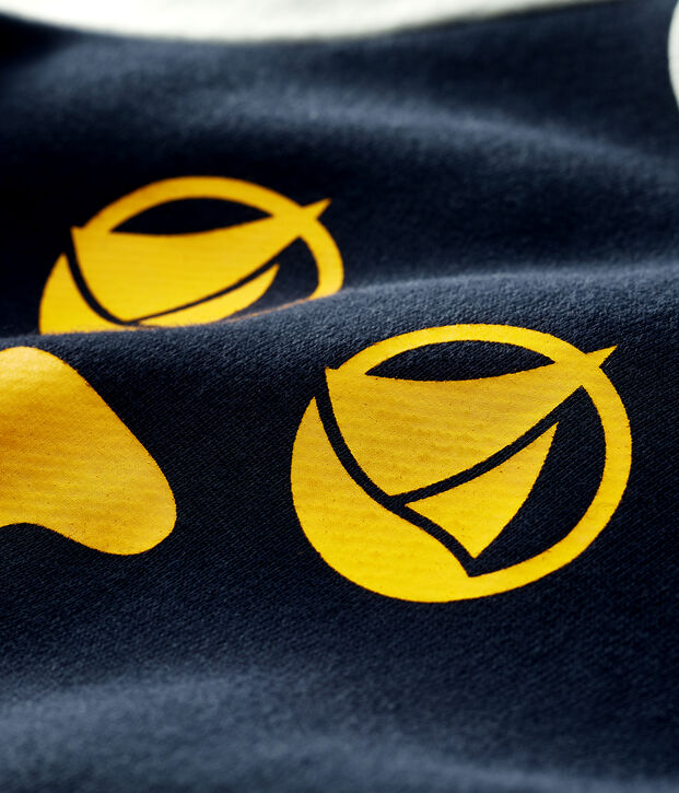 Baby boy's long playsuit blue/grey