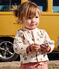 Babies' tube knit cardigan AVALANCHE white/MULTICO