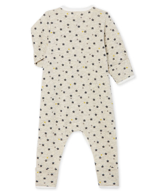 Baby Boys' Long Wool/Cotton Jumpsuit MONTELIMAR beige/MULTICO CN white