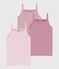 Pack of children's floral cotton tank tops multicolor