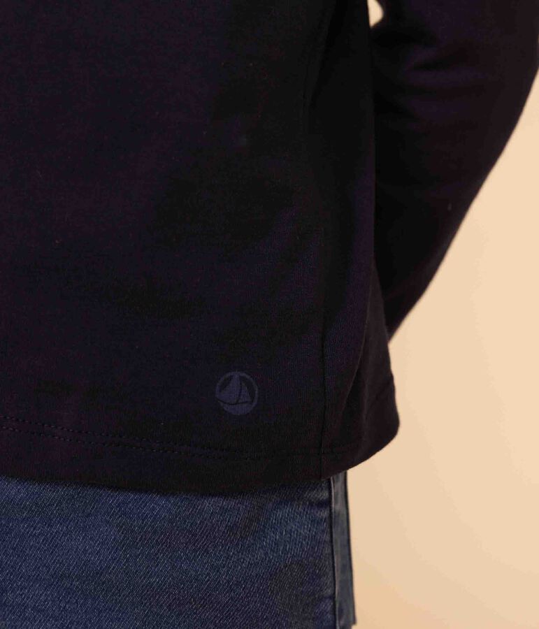 Children's unisex long-sleeved cotton T-shirt blue/multicolor