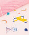 Girls' Yoga Animal Pattern Short Cotton Pyjamas FLEUR pink/MULTICO white