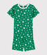 Boys' Green Starry Cotton Short Pyjamas