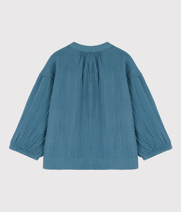 Girls' Cotton Gauze Blouse blue