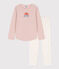 Girls' Cotton Pyjamas SALINE pink/MULTICO white