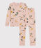 Girls' Floral Cotton Snugfit Pyjamas SALINE pink/MULTICO white