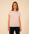 Women's Straight Round-Neck Cotton T-Shirt SALINE pink