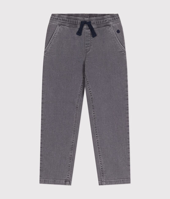 Boys' Eco-Friendly Regular Denim Trousers GRIS DELAVE grey