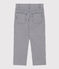 Boys' Stripy Cotton Trousers MEDIEVAL blue/MARSHMALLOW white