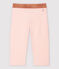 Girls' Jersey Cropped Lycra Leggings MINOIS pink
