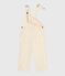 Children's plain denim dungarees MILK Ecru