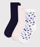 Children's flower-print cotton socks - 3-Pack variante 1