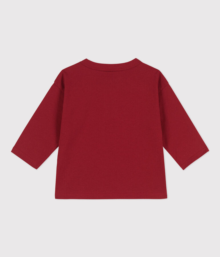 Babies' Long-Sleeved Cotton T-shirt red