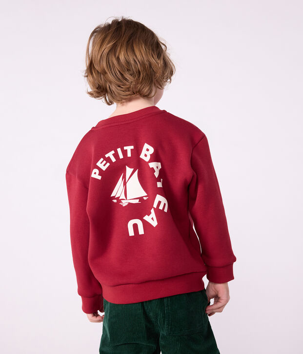 Children's plain cotton sweatshirt red
