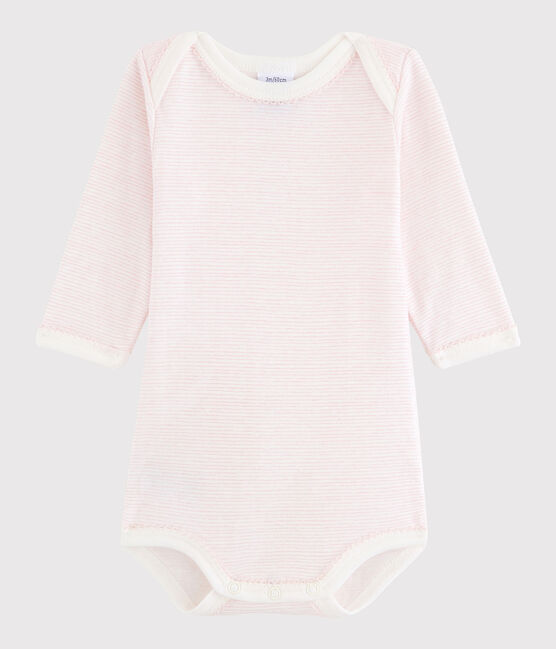 Baby Girls' Long-Sleeved Bodysuit LAIT white/BABYLONE