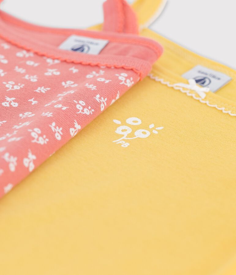 Girls' Strappy Floral Tops - 2-Pack multicolor