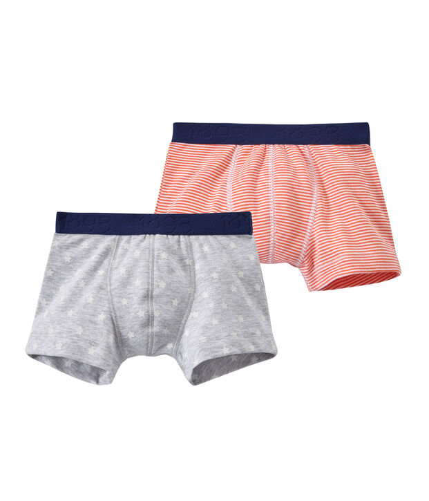Set of 2 boys' boxers white