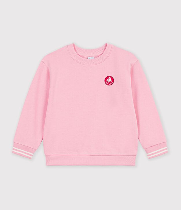 Children's plain cotton sweatshirt pink