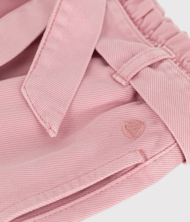 Children's cotton and Lyocell blend trousers. pink