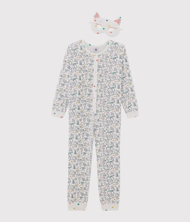 Girls' Jumpsuit white/multicolor
