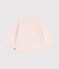 Babies' cotton cardigan in a decorative stitch FLEUR pink