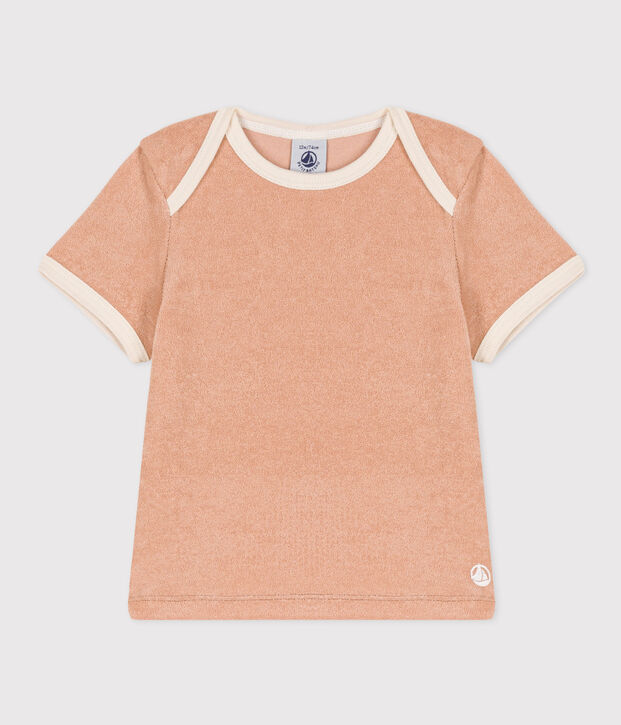 Babies' Short-Sleeved Terry T-Shirt beige