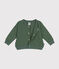 Babies' Quilted Tube Knit Baseball Jacket CROCO green