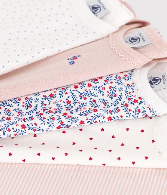 Short-Sleeved Floral Cotton Bodysuits - 5-Pack variante 1
