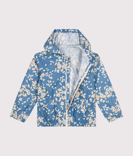 Girls' Lightweight Windbreaker BEACH blue/MULTICO